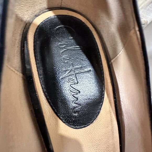 Cole Haan Black Patent Leather Peep-Toe Heels with Nike Comfort Technology - Picture 3 of 4